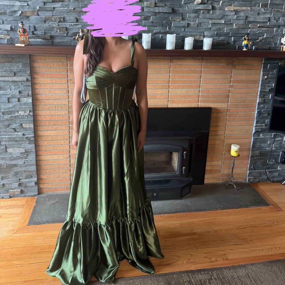 Olive Green Bridesmaid Dress - AW Bridal